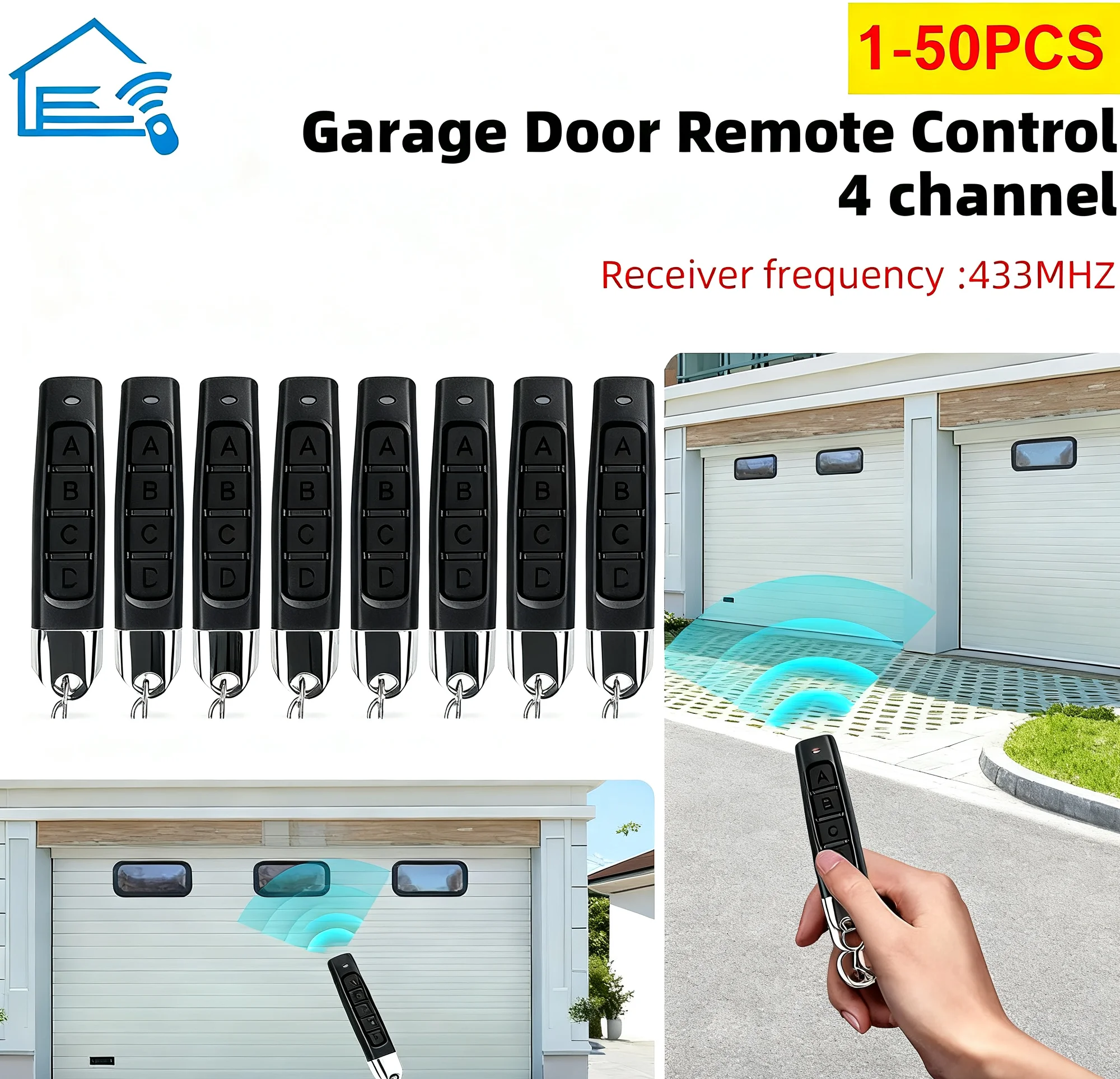Bottle Opener Keyring - Controle Remoto 433MHz para Carro, Porta