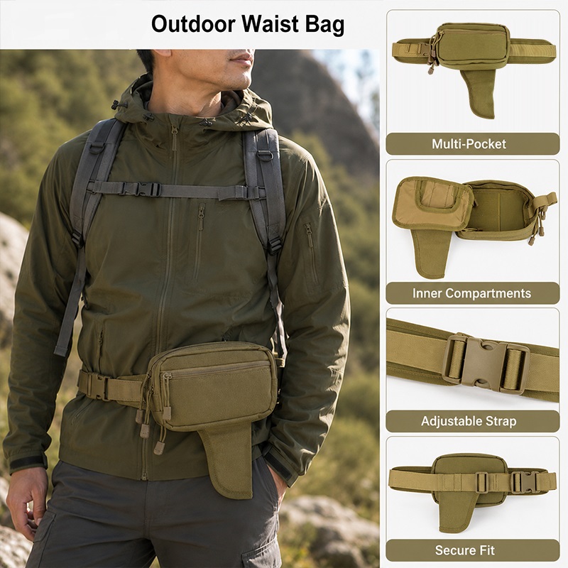 Bolsa de Cintura Multifunciona - Edc Concealed Carry Holster avaliação e preço